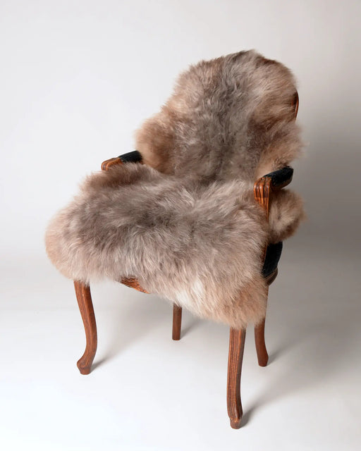 Silver Taupe Natural NZ Sheepskin Rug #020