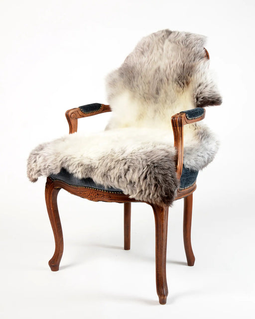 Beautiful light grey sheepskin rug