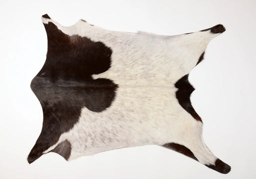 Goatskin rug #040 warm black and white