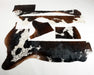Reddish brown and white cow skin scraps for craft
