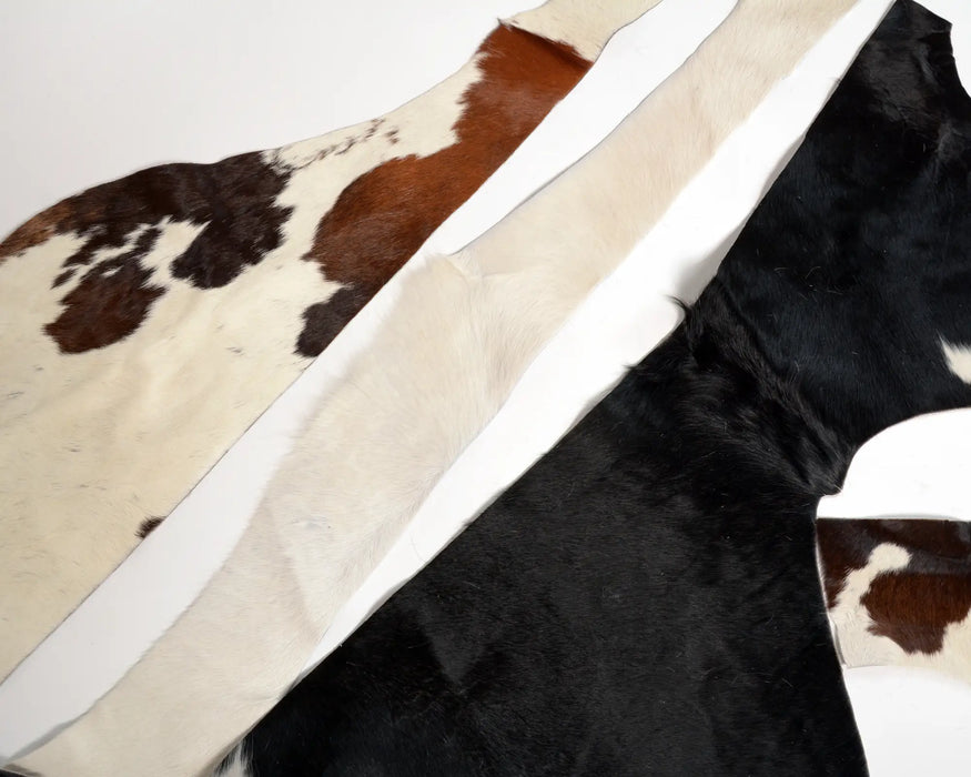 Mixed colour cowhide offcuts for craft
