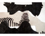 Zebra and black cowhide scraps for craft