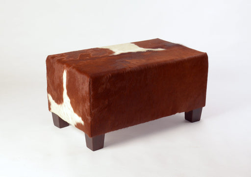 Small cowhide footstool