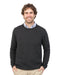 Native World Charcoal Men's Possum Merino Wool Crew Neck Sweater - NB120