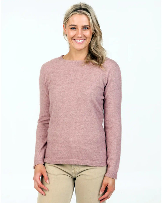 Womens possum merino sweater lily pink