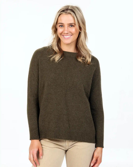 NB816 fern possum merino lounge sweater