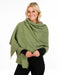 NE815 womens possum merino wrap in green