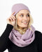 NX480 ribbed possum merino beanie Lilac Purple