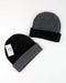 NX470 reversible beanie in black and charcoal