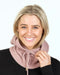 NX895 Scarfclava lily pink in possum merino wool