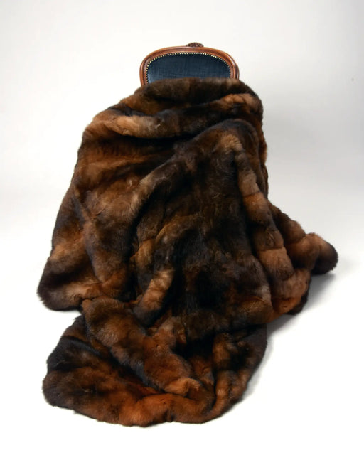 NZ Possum Fur Throw Natural Reddish Brown by Gorgeous Creatures