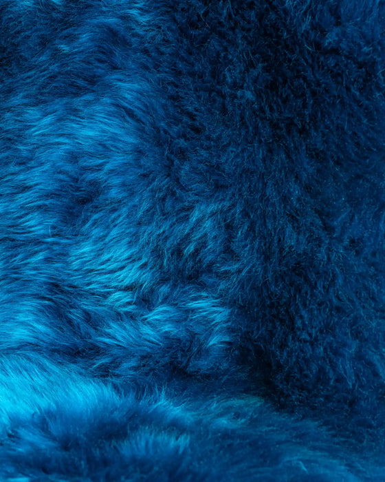 Peacock Blue sheepskin rug