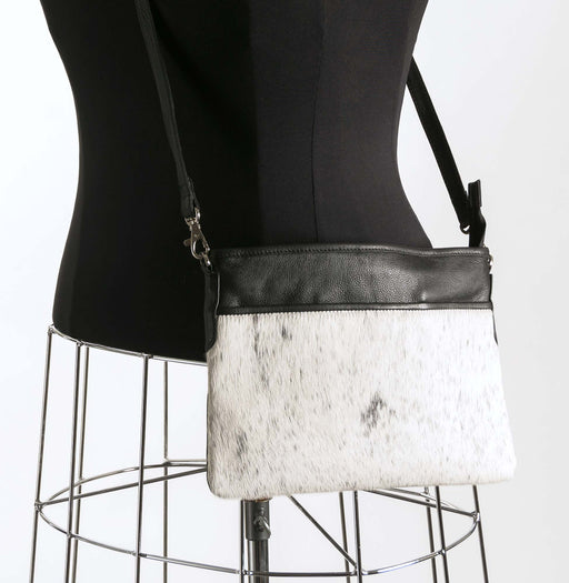 Rosie cross-body handbag Black and White cowhide #17