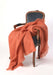 Terracotta mohair chair throw NZ made