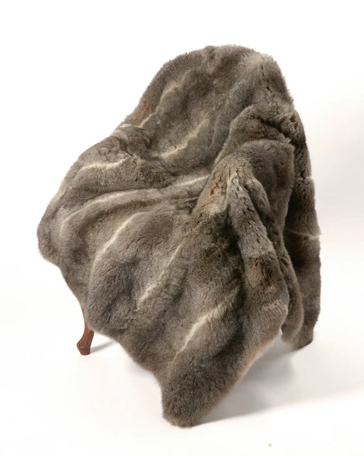 Possum Fur Throw New Zealand Natural Grey