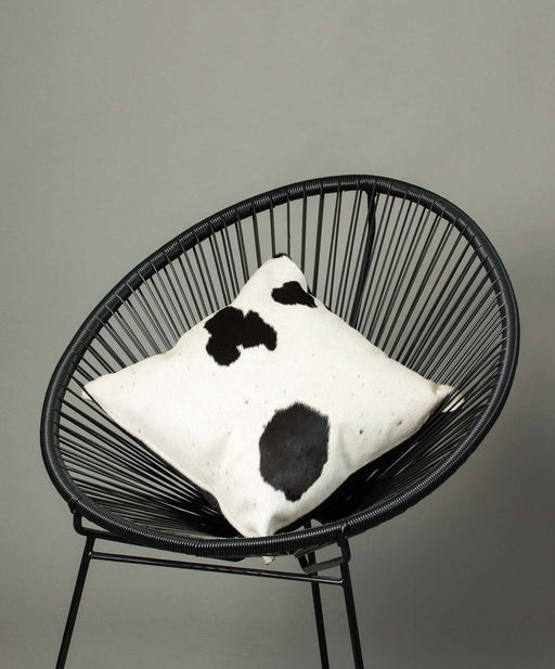 Cowhide cushions in black and white cowhide