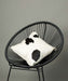 Cowhide cushions in black and white cowhide