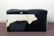 Storage Furniture or Blanket Box Covered in Cowhide 90x50x45cm