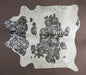 Metallic Silver, Black & White Cowhide Rug