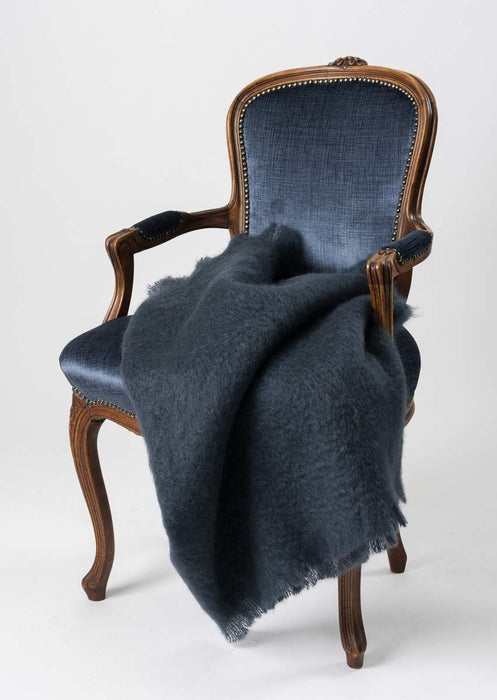 Mohair Throw Blanket Australia Charcoal Grey 