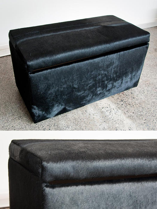 Black cowhide storage furniture NZ