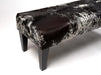 Black speckle long bench ottoman