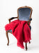Red mohair chair throw NZ Windermere scarlet