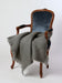 Slate Grey Mohair Chair Throw