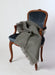 Slate Grey Mohair Chair Throw