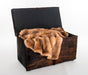 Storage ottoman in cowhide by Gorgeous Creatures